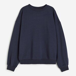 (NWT) H&M - steel blue oversized sport sweatshirt
